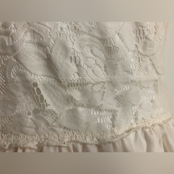 NWT Arden B  Ivory Lace Overlay Spaghetti Straps  Light Flowy Size L - Picture 3 of 11